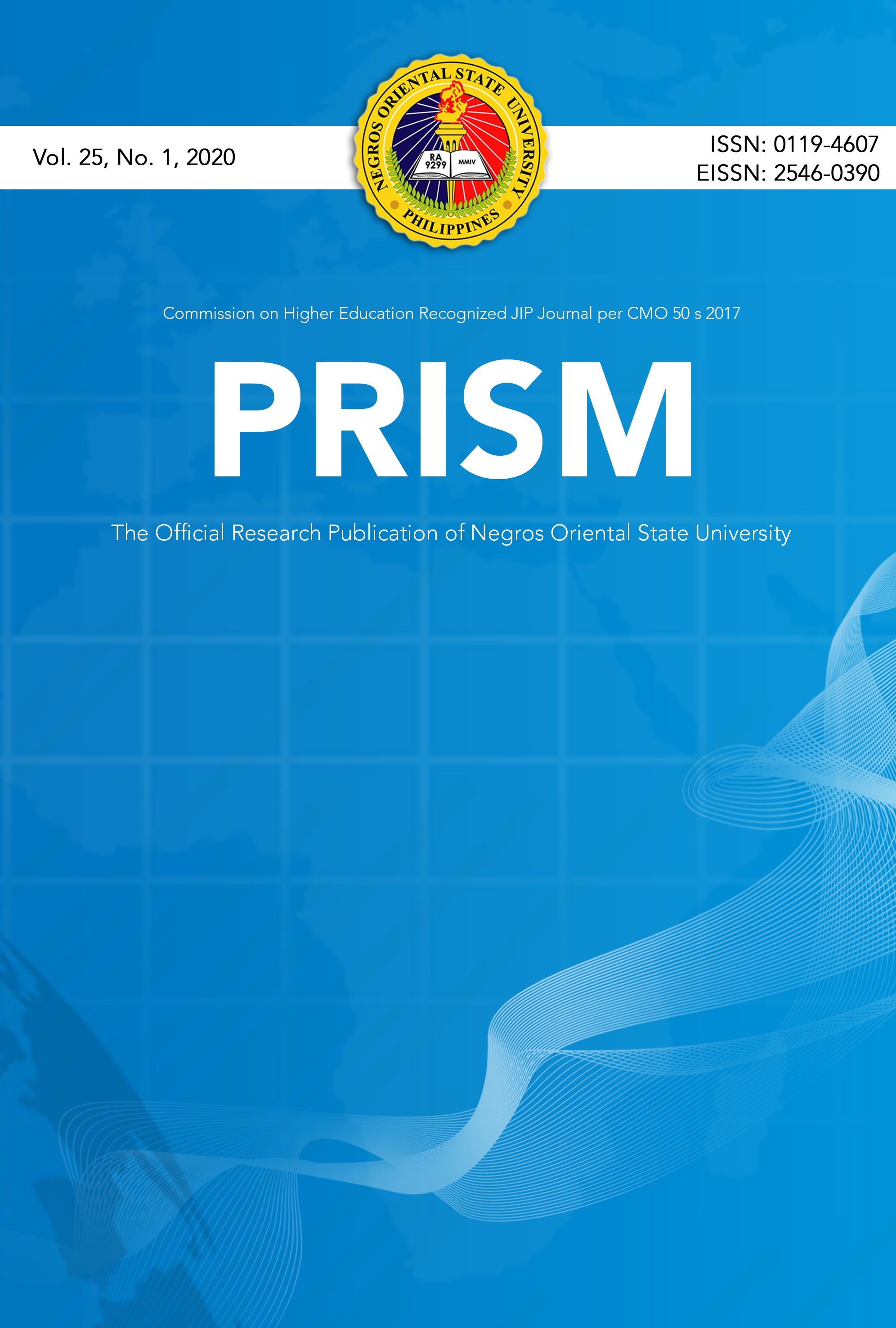 					View Vol. 25 No. 1 (2020): PRISM
				